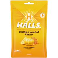 Halls Relief Honey Lemon Cough Suppressant/Oral Anesthetic Menthol Drops