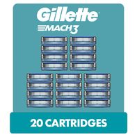 Gillette Mach3 Razor Blades for Men, 20ct Razor Blade Refills