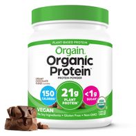 Orgain Organic Vegan 21g Protein Powder, Creamy Chocolate Fudge