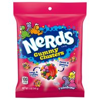 NERDS Gummy Clusters Candy Rainbow Crunchy And Gummy