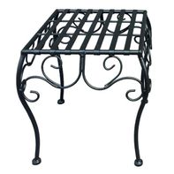 Square Black Metal Plant Stand, Large
