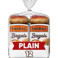 Thomas’ 2 ct, Plain, Bagels, 9g Protein, Kosher, Bagels, 36 oz
