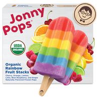 JonnyPops Organic, Rainbow Fruit Stacks, Frozen Pops