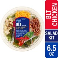 Kroger Blt Chicken Romaine Lettuce Grape Tomatoes White Meat Chicken Cheddar Cheese Bacon Red Cabbage Carrot Salad Kit For One With Avocado Ranch Dressing