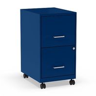 OfficeDesigns SOHO Smart 18" Blue Letter Size Locking 2-Drawer Vertical File Cabinet