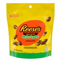 Reese's Unwrapped Chocolate Peanut Butter Creme Mini Eggs, Easter Candy Bag, 7.6 oz