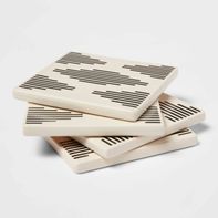 Threshold 4pk Stoneware Modern Diamond Coasters - ™