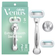 Venus Extra Smooth Sensitive Women's Razor, 2 Blade Refills + Shower Holder
