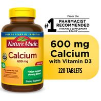 Nature Made Calcium 600 mg with Vitamin D3 Tablets