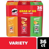 Pringles Variety Pack Potato Crisps Chips, Lunch Snacks, Grab N' Go