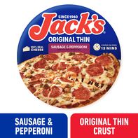 Jack's Jack’S Original Thin Crust Sausage And Pepperoni Pizza Meat Pizza Frozen