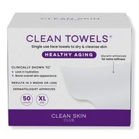 Clean Skin Club Clean Towels Healthy Aging Disposable Face Towels - 50 ct