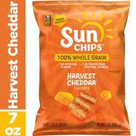 Sun Chips Flavored Whole Grain Snacks, Harvest Cheddar
