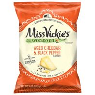 Miss Vickie's Kettle Cooked Aged Cheddar & Black Pepper Flavored Potato Chips