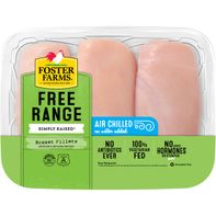 Foster Farms Simply Raised Free Range Boneless Skinless Chicken Breast Fillets