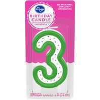 Kroger® Numeral 3 Birthday Candle