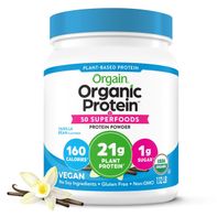 Orgain Organic Vegan 21g Protein + 50 Superfoods Powder, Vanilla Bean