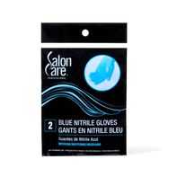 Salon Care Nitrile Powder-Free Gloves, Medium - Blue