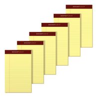 TOPS 50 Sheets Docket Gold  Junior Legal Rule Premium Writing Pads - Canary - 5" x 8"