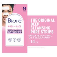 Biore Nose + Face Blackhead Remover Pore Strips, Deep Cleansing, Pore Unclogging
