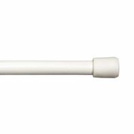 7/16" White Spring Curtain Rod, 28-48"