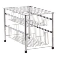 The Container Store Double Drawer Wire Pull-Out Cabinet Organizer - 10-5/8" x 16-1/2" x 11-3/4"