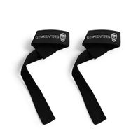 Gymreapers Lifting Wrist Straps for Weightlifting Bodybuilding Powerlifting Strength Training & Deadlifts - Black