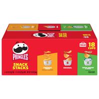 Pringles Potato Crisps, Cheddar Cheese, Original, Sour Cream & Onion, Snack Stacks