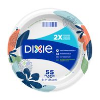 DIXIE Paper Plates, 8.5 Inch Lunch/Dinner Plate (Design May Vary)