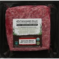 Thousand Hills Lifetime Grazed Ground Beef, 85%/15%, 100% Grass Fed