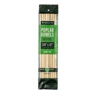 Madison Mill 0.375-in dia x 12-in L Round Poplar Dowels 8 -Pack