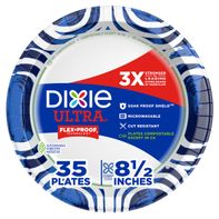 DIXIE Paper Plates, 8.5 Inch Lunch/Dinner Plate (Designs May Vary)