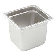 Steam Table Pan, 1/6 Size, 6" deep, Stainless