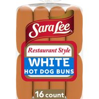 Sara Lee 16 ct, Restaurant Style, Hot Dog Buns, Hot Dog Buns, 28 oz