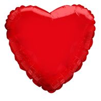 Everts 18" Cv Red Heart Shaped Helium Filled Foil Balloon