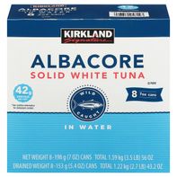Kirkland Signature, Albacore Solid White Tuna in Water, 7 oz, 8-Count