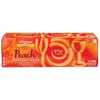 Wegmans Peach Sparkling Water, 12 Pack Cans