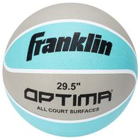Franklin Sports Official Optima Rubber Basketball - Light Blue & Gray