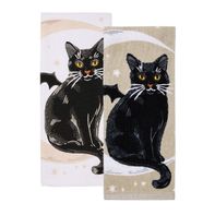 Celebrate Together™ Halloween 2-Pack Black Cat Kitchen Towels, Gray