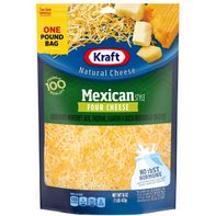 Kraft Mexican Style Four Cheese Finely Shredded Natural Cheese Bag