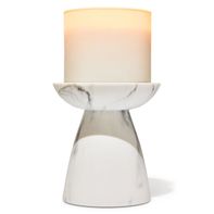 Marble Pedestal 3-Wick Candle Holder