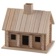 ArtMinds 9" Log Cabin Birdhouse