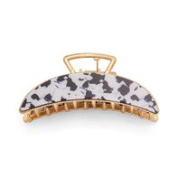 Emberly Gold Tone Large Marble Metal Claw Clip, Multi