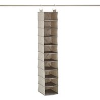 The Container Store 10-Compartment Wide Hanging Closet Organizer - Grey
