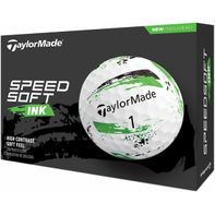 TaylorMade 2024 SpeedSoft Ink Golf Balls - White & Green
