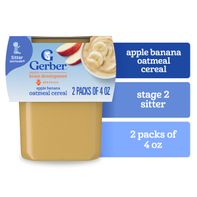 Gerber 2nd Foods Baby Food Apple Banana with Oatmeal Tubs (2 Pack)