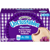 Smucker's Uncrustables Peanut Butter & Grape Jelly Sandwiches, Frozen