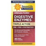 Renew Life Vegan Capsules Ultimate Flora Triple Action Digestive Enzymes
