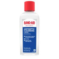 BAND-AID Antiseptic Cleansing Liquid, First Aid Antiseptic Wash Relieves Pain & Kills Germs, with Benzalkonium Cl Wound Antiseptic & Lidocaine HCl Topical Analgesic, 6 fl. oz