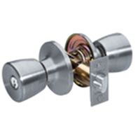 Master Lock Satin Nickel Tulip Keyed Entry Door Knob